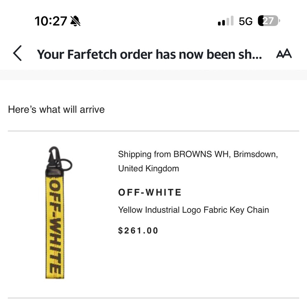 Off White Keychain - Picture 3 of 4